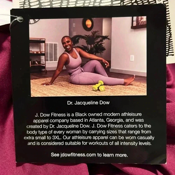 NWT J Dow Fitness Women's Workout Bodysuit Jumpsuit 1002 - Picture 5 of 6